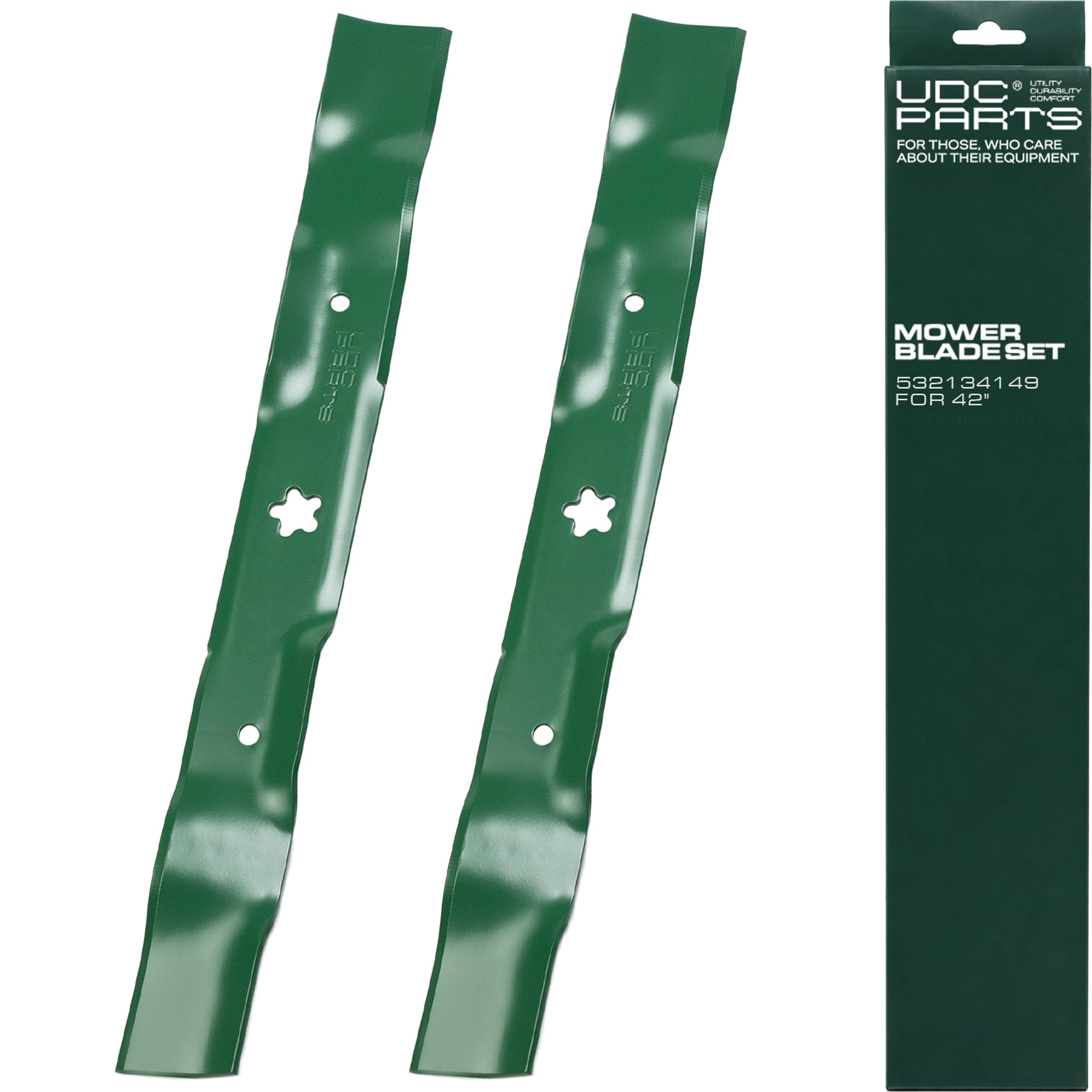 UDC Parts 532134149 Craftsman 42 Inch Mulching Blades Replacement, 2 Pack