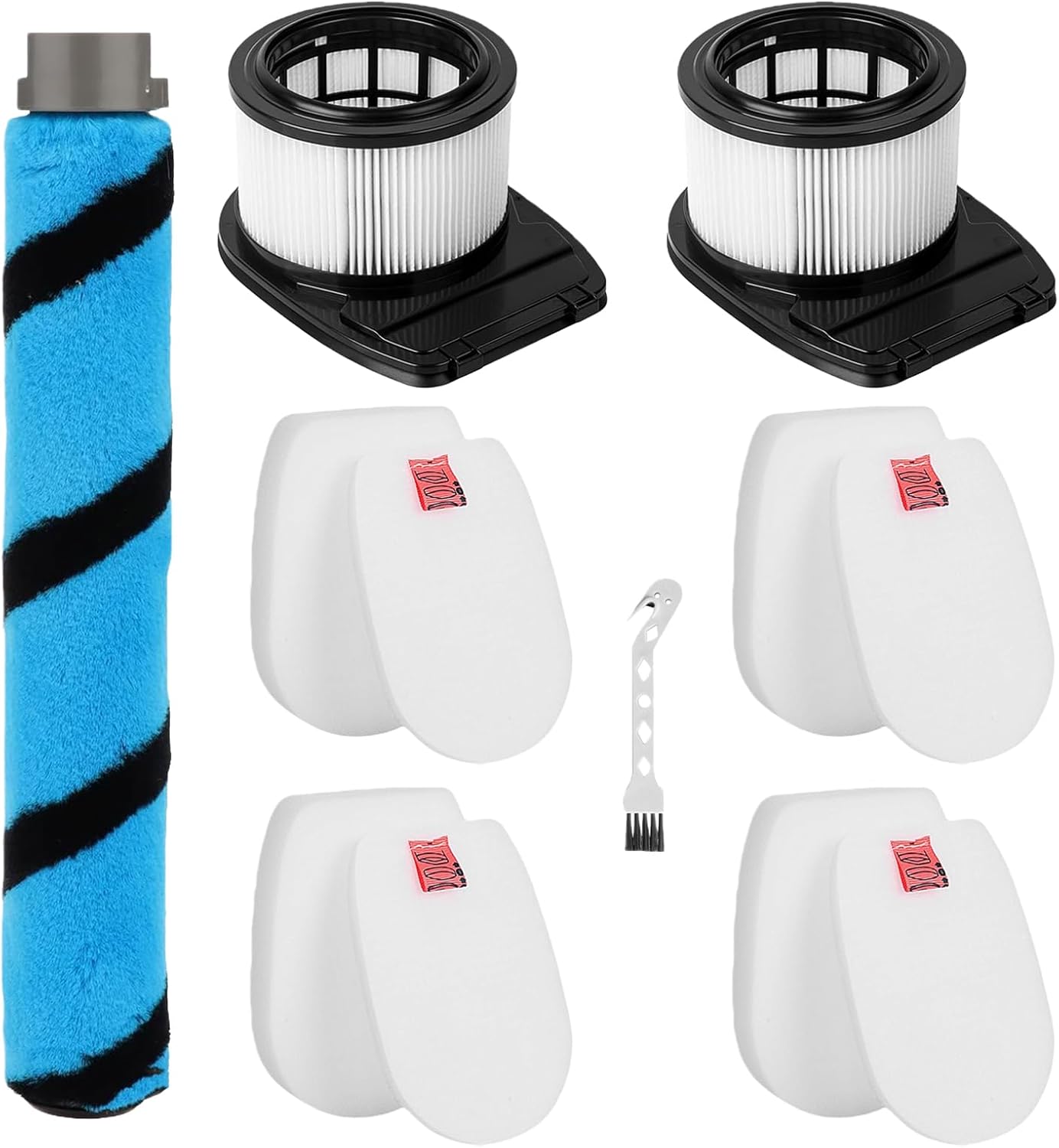 HEPA Filter Brush Roller Accessories Compatible with Shark IZ682H Vertex Pro Lightweight Duo Clean PowerFins Cordless Stick Vacuum Cleaner Replacement Parts XHFIZ500 XFFKIZ600