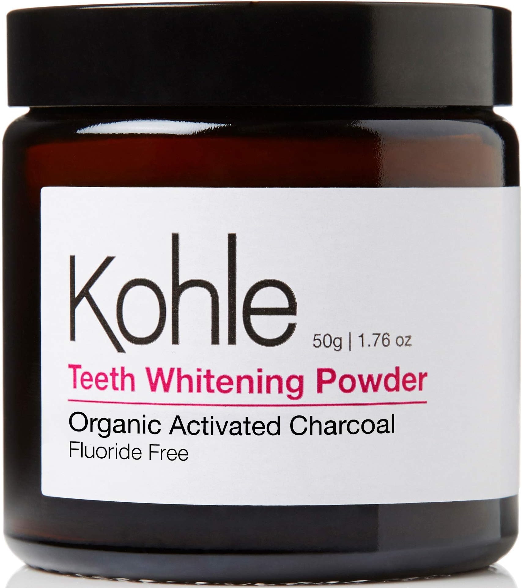 ORGANIC Activated Charcoal Teeth Whitening Powder - 100% Pure - Proven to Naturally Whiten Teeth, Manufactured in the UK. Premium SAFETY FIRST Glass Jar Packaging - FLUORIDE FREE. 120 ml
