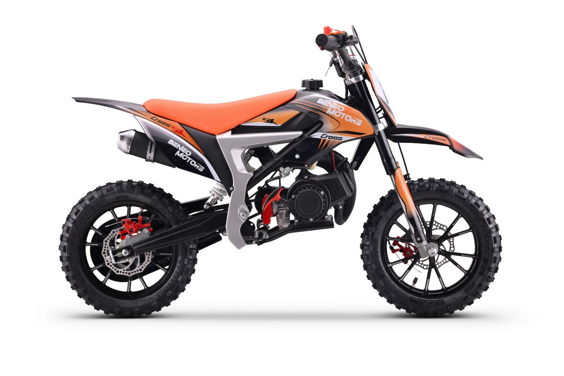 Motocross per giovani piloti Beneo Motors CROSS SX arancione – 50cc Dirtbike Dirt Bike CrossBike CrossBike DirtBike Bag 50cc Pitbike PocketBike Motocross Motocross Moto Motorbike