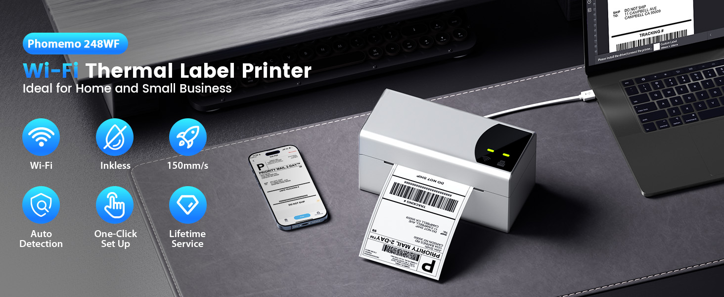 Amazon.com: Phomemo WiFi Thermal Label Printer 4x6, Shipping