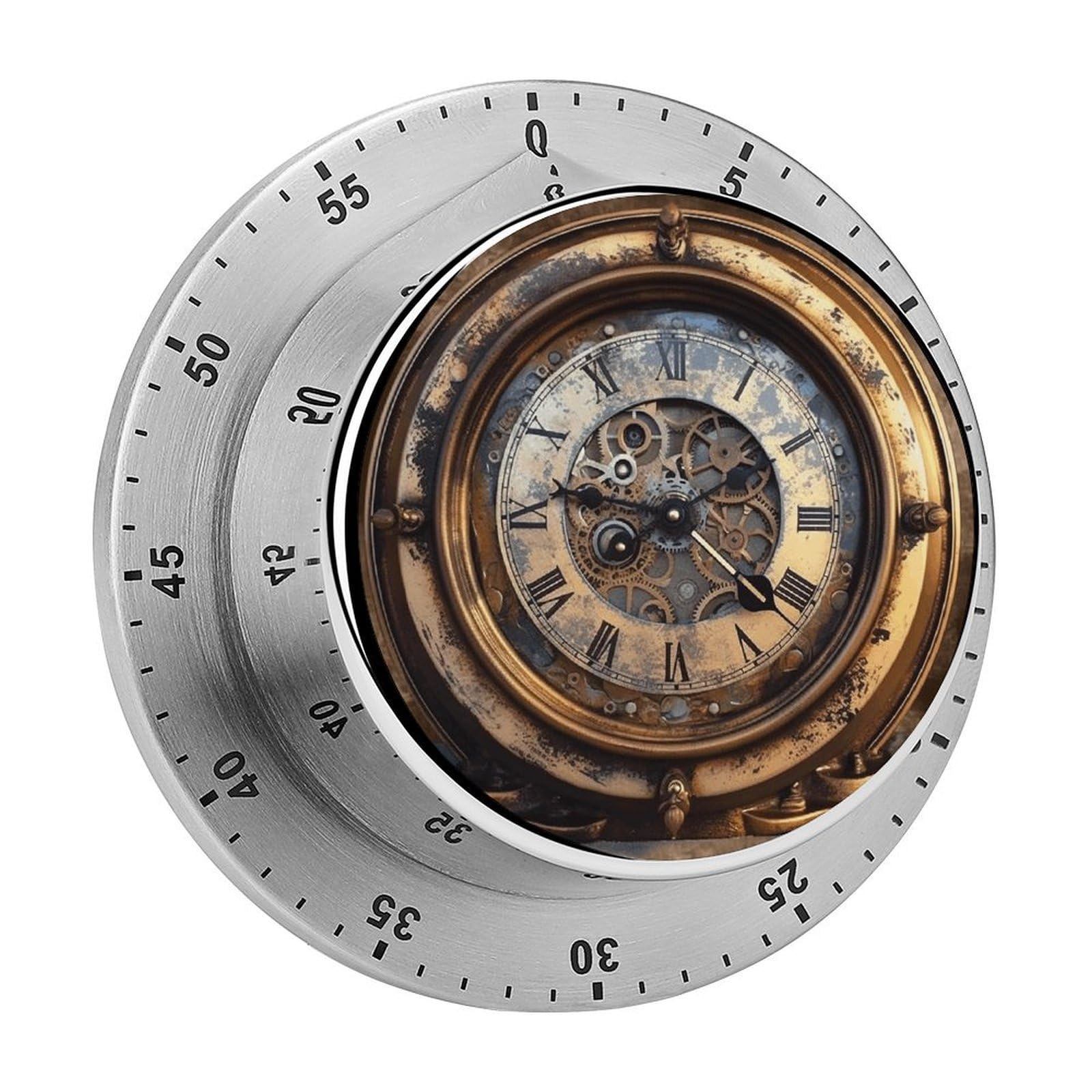 Reloj digital magnético Steampunk para evitar descuidos con su alarma de anillo fuerte