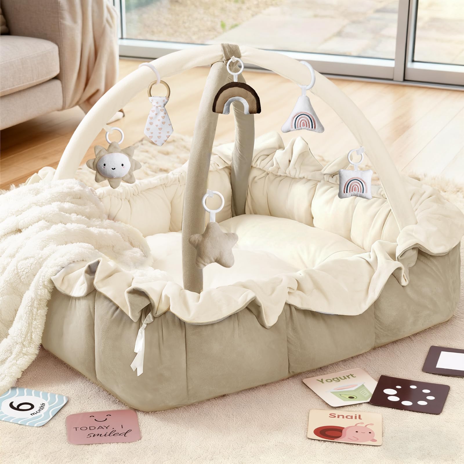 Amazon.com : Mallify 5-in-1 Plush Baby Play Gym, Baby Play Mat