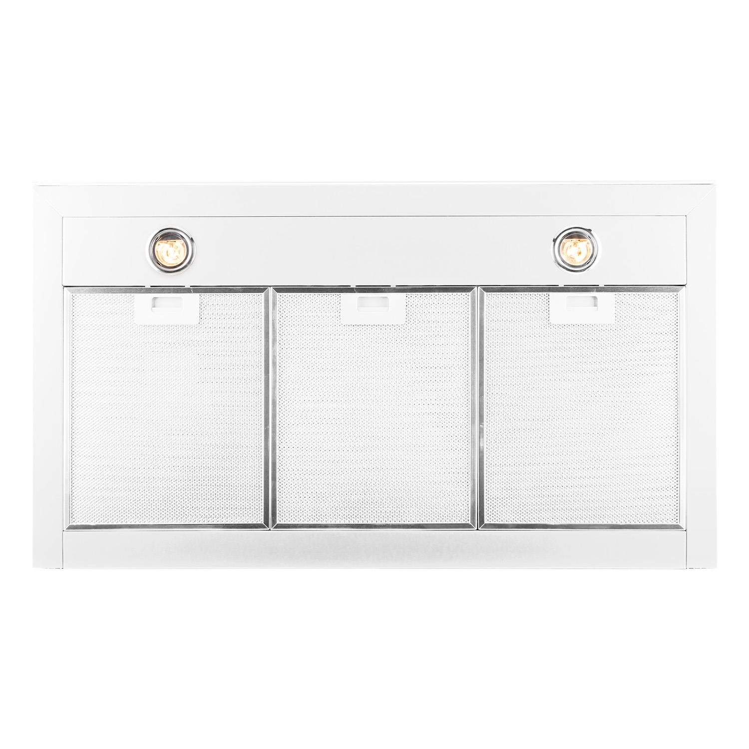 Klarstein Bon Vivant Blanc - Cappa Aspirante , 9 cm , Aspirazione 63.5m³/ h , Vetro Frontale , Controllo Touch , Timer Programmabile , 3 Livelli di Potenza Regolabile , Bianco