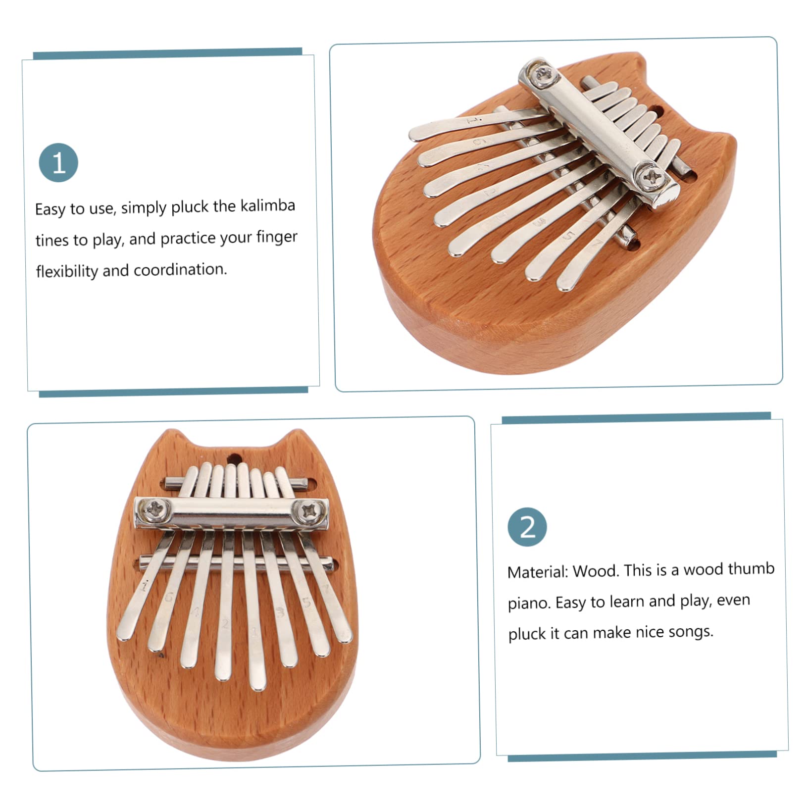 BESPORTBLE 1pc Thumb Piano Kalimba Lightweight and Portable Musical Instrument for Beginners for Performance Outdoor Activities and Family Gatherings