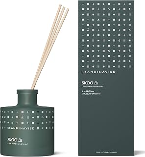 Skandinavisk SKOG 'Forest' Scent Diffuser with 8 Reeds. Fragrance Notes: Pine Needles and Fir Cones, Birch Sap and Lily of The Valley. 200 ml