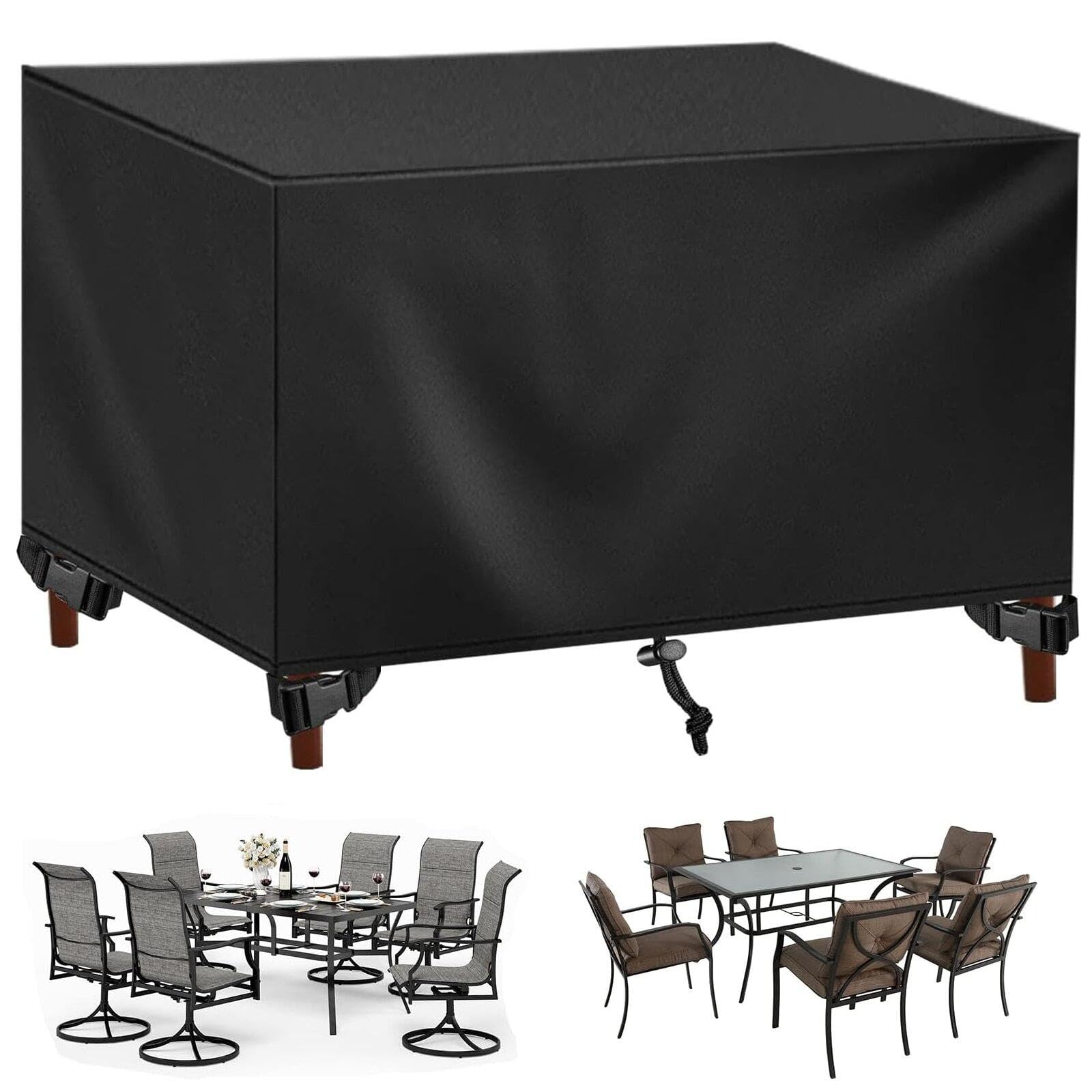 Housse pour meubles de patio imperméable et résistante aux UV pour jardin