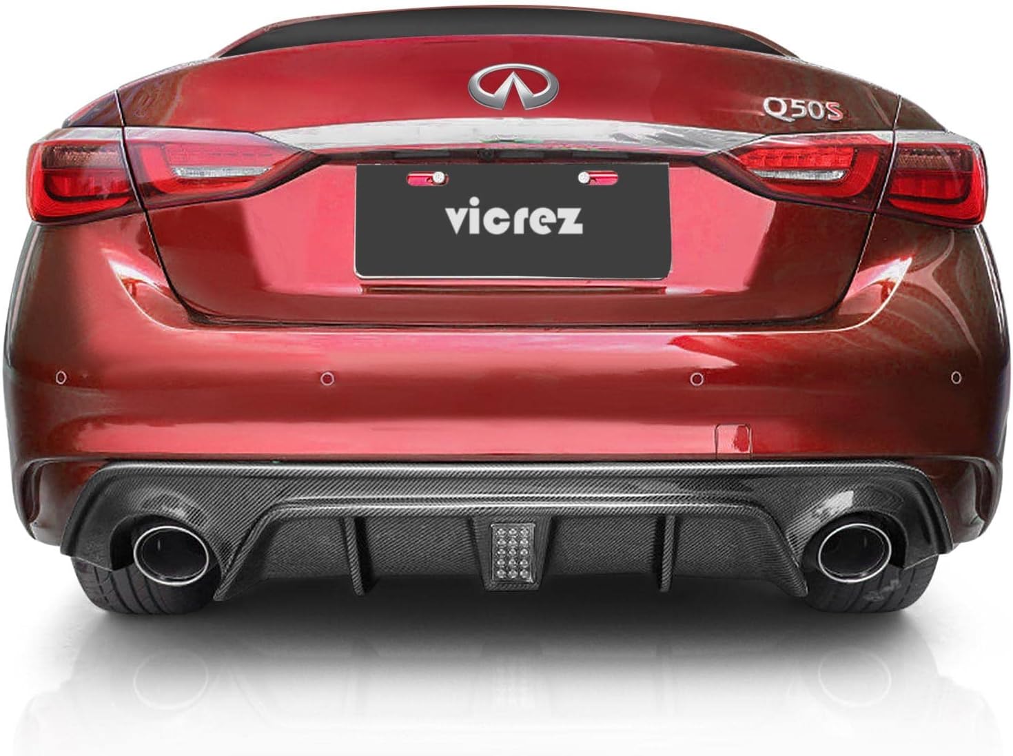 Ldz Carbon Fiber Rear Diffuser vz101067 for 2018-2019 Infiniti Q50