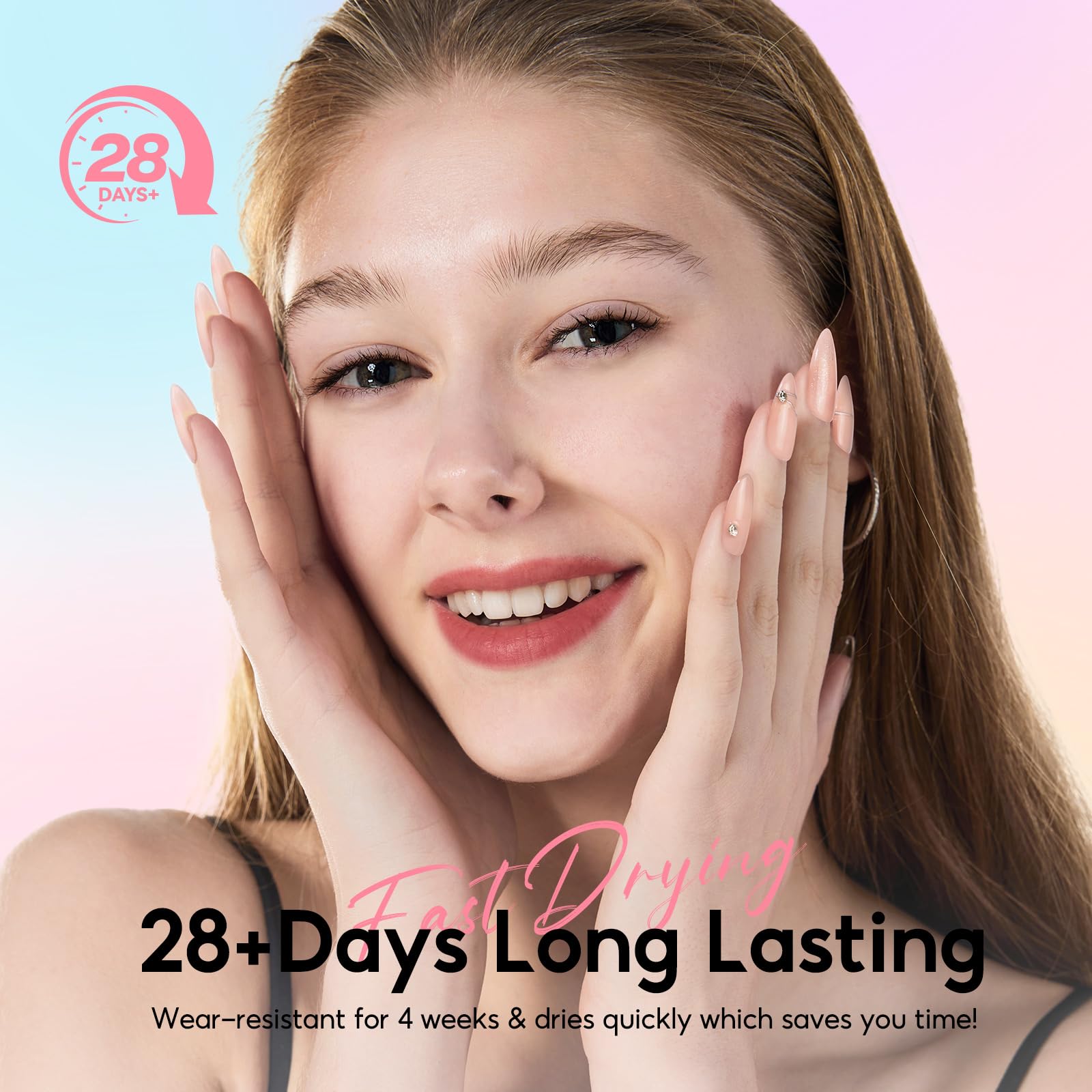 PEACECOLOR Lakier hybrydowy UV - 6 kolorów Jelly Gel Nail Polish Żółty Zielony Niebieski Różowy Fioletowy, Przezroczysty Lakier hybrydowy UV Stylizacja paznokci Manicure