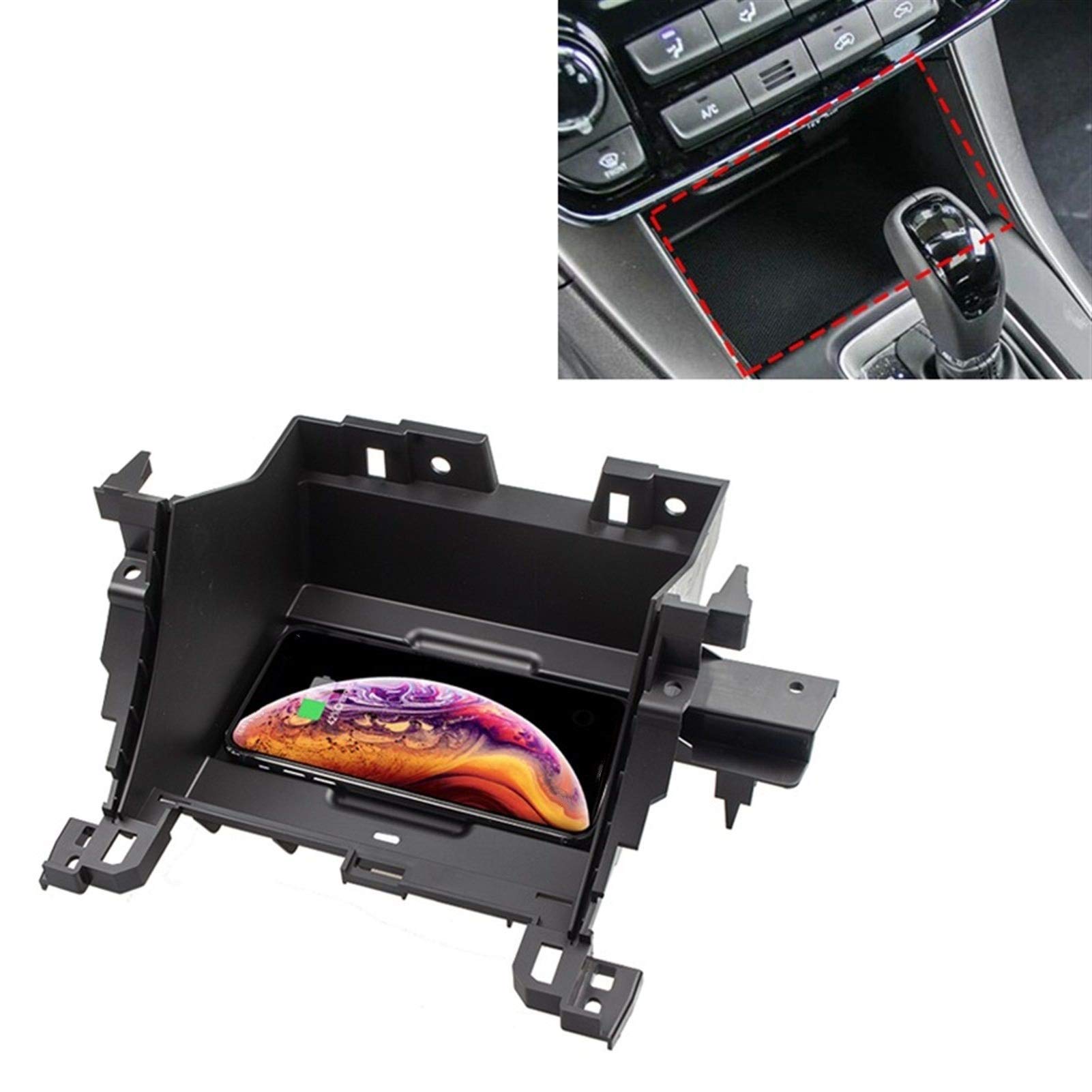 Cargador de Coche Qi estándar inalámbrico de 10 W de Carga rápida for, for Hyundai, Sonata 2016 2017 2018 2019 Cargador inalámbrico