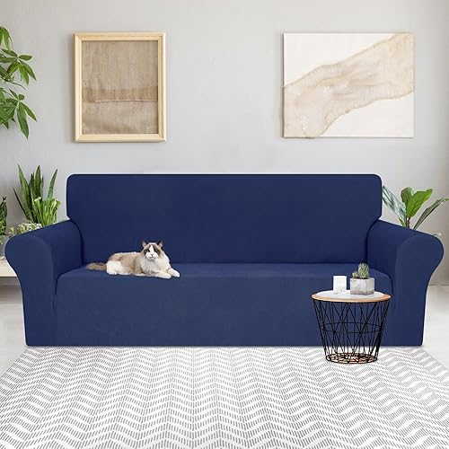 Miniatura 2 de JIVINER Funda elástica para sofá de 3 plazas del 2024, funda elástica de 1 pieza para sillón de 3 cojines, funda de sofá jacquard lavable con parte
