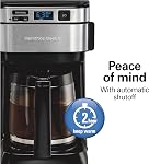 Hamilton Beach FrontFill 12 Cup Programmable Drip Coffee Maker, Front Access Water Reservoir & Swing-Out Brew Basket, Auto Pause & Pour, Auto Shutoff, Black (46310C) | Regular & Bold Brew Options | Auto Pause and Pour | Glass Carafe | Black with Stai
