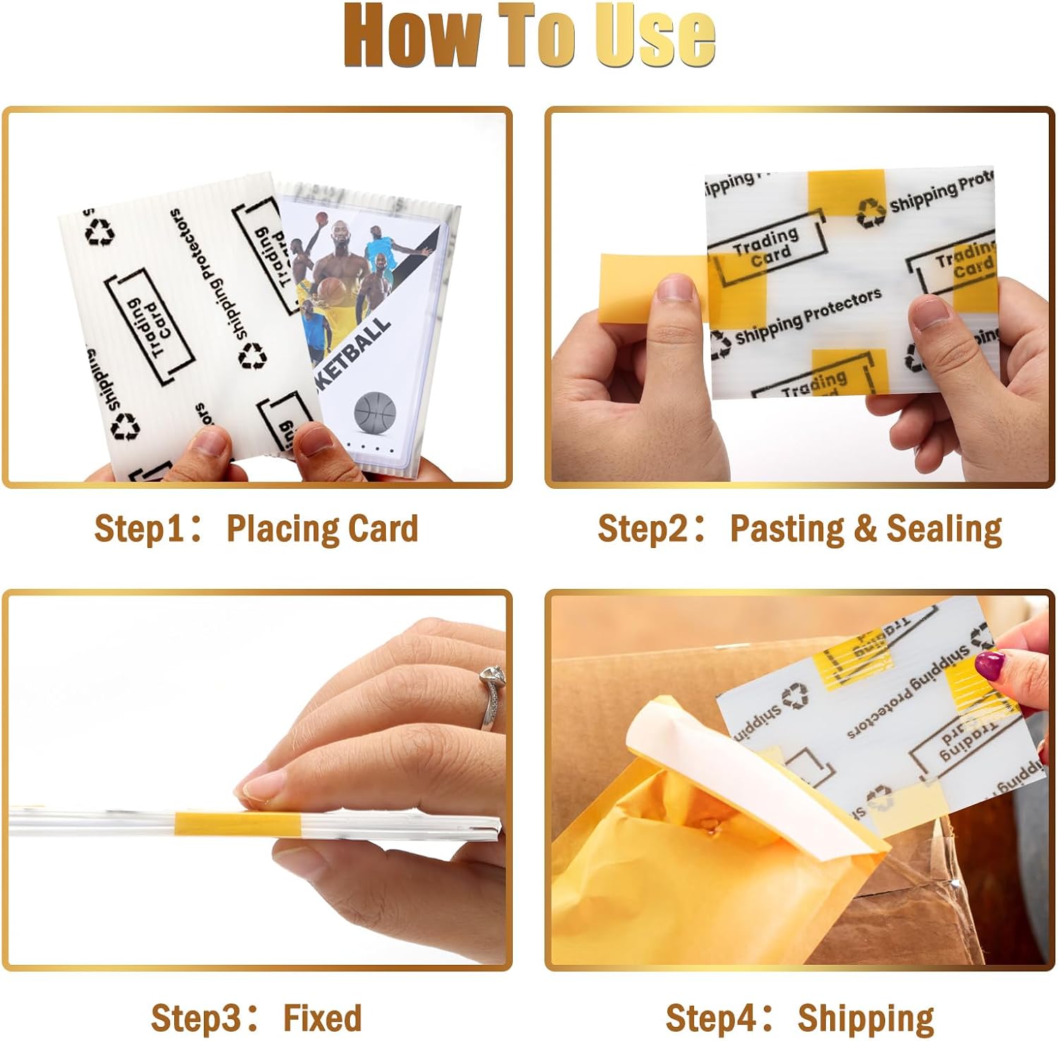 200 Pack Trading Card Shipping Protectors Card Savers Supplies for Mailing image 4