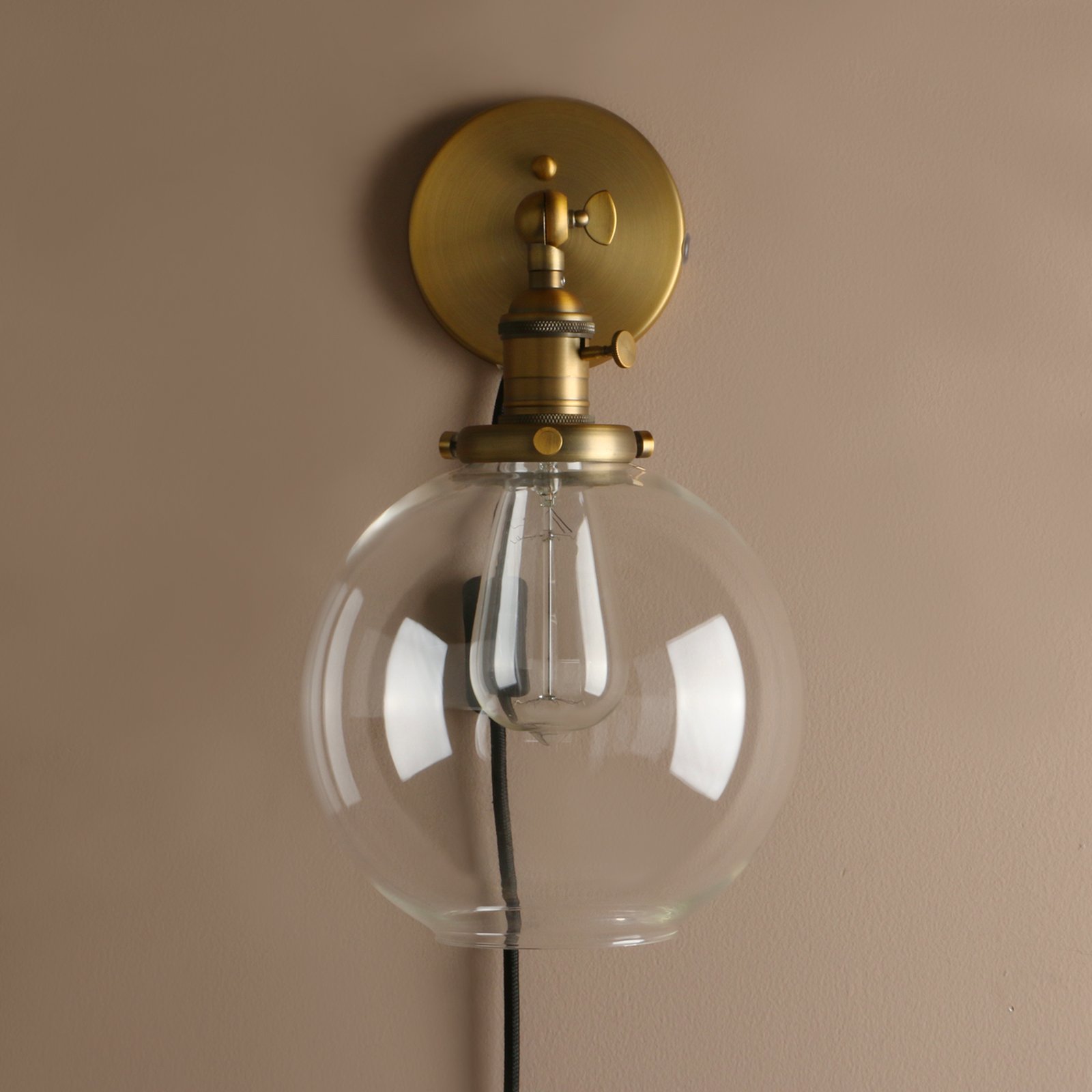 2 Pezzi Applique Da Parete Interno, Moderna Lampada Da Parete Con Paralume Regolabile E27 Edison - Foto 4