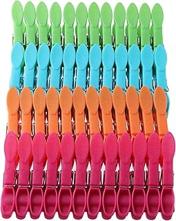 48Pcs Colorful Plastic Clothespins,Heavy Duty Laundry Clothespins,Mini Air-Drying Clothing Clips Set,Small Colored Clothes Pegs for Towel Food Package