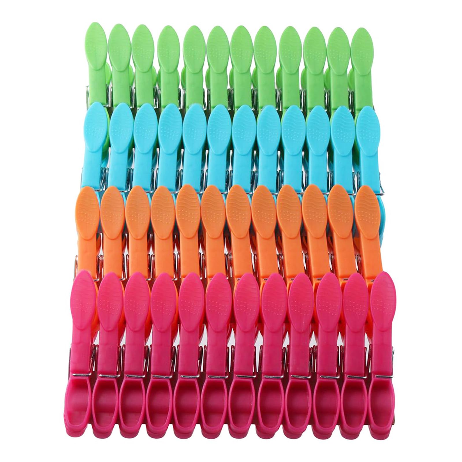 hobbyme 48Pcs Colorful Plastic Clothespins,Heavy Duty Laundry Clothespins,Mini Air-Drying Clothing Clips Set,Small Colored Clothes Pegs for Towel Food Package
