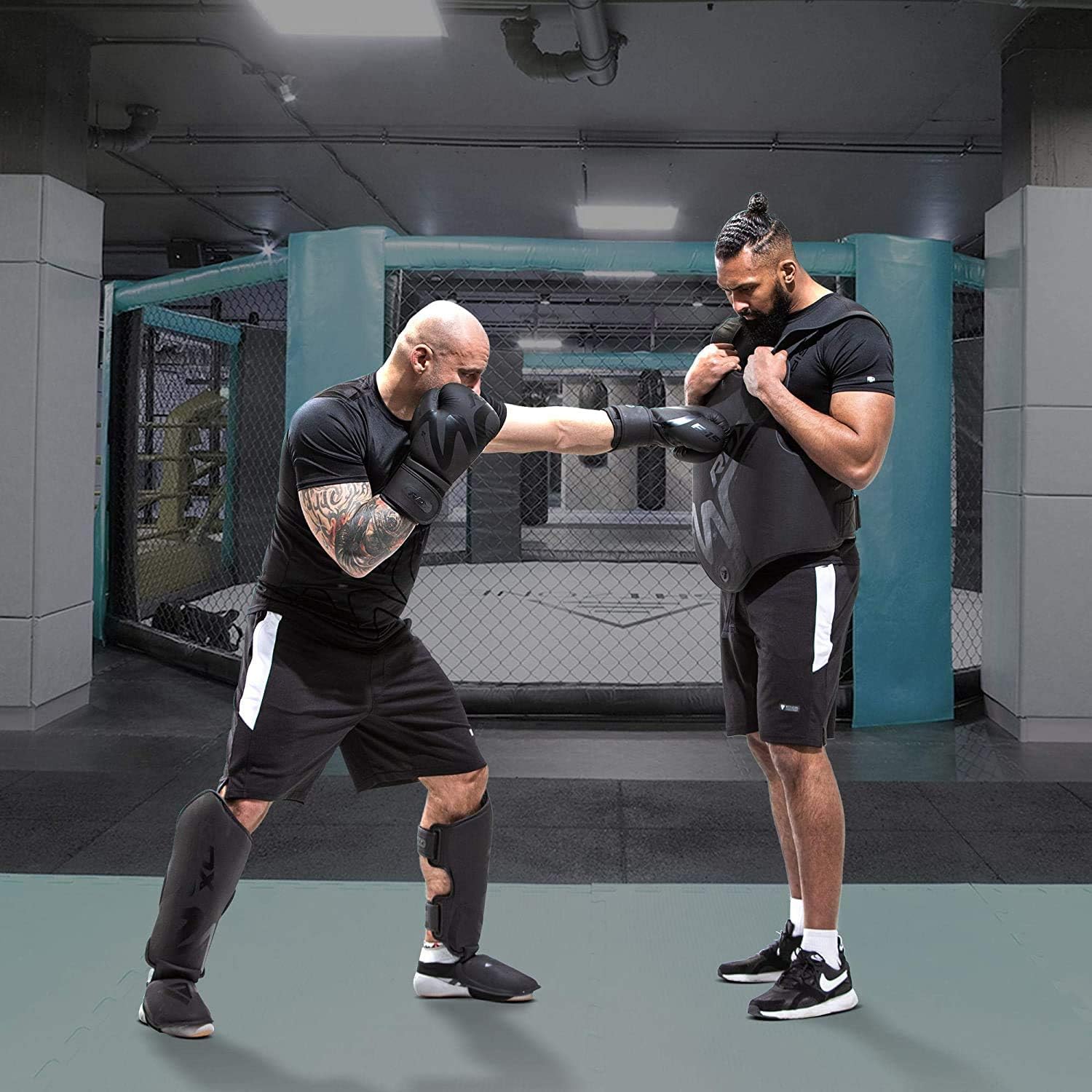 RDX Chest Guard for Boxing, MMA Training -Convex Skin Leather Body Protector for Muay Thai, Martial Arts, Sparring Rib Shield Armour for Kickboxing, Taekwondo & BJJ