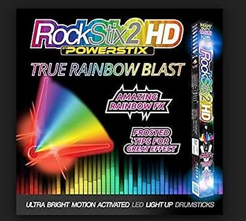 LIGHT UP DRUMSTICKS RAINBOW BLAST! Amazing True Rainbow Effect, Set your Gig on Fire
