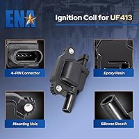 Vista 5 de Juego de 8 bobinas de encendido cuadradas compatibles con Chevy GMC Cadillac Camaro Corvette Express Impala CTS Rainier Avalanche Silverado 1500