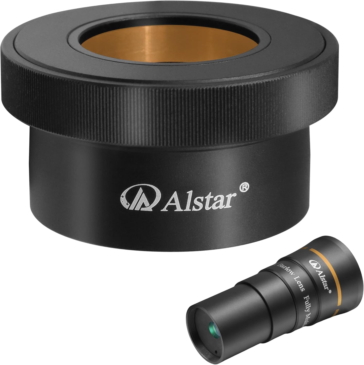 Alstar 1.25" / 2" Twist-Lock Adapter - Bundle with - 1.25" 4-Elements 5X Barlow Lens