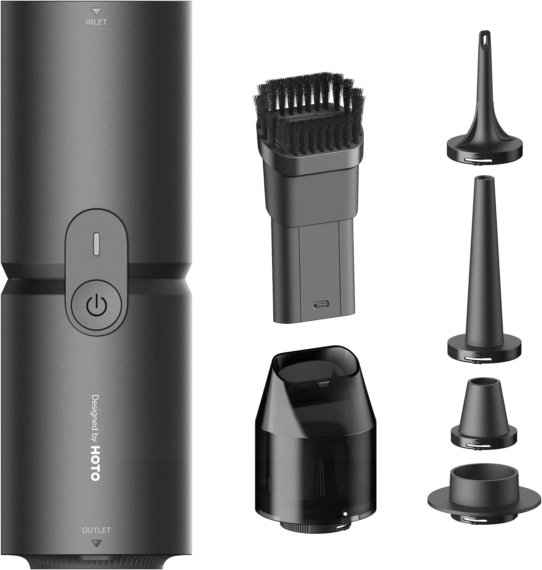 COCCKO Handstaubsauger Akku – 4-in-1, 15000Pa Saugkraft, 180000 U/min, LCD Display, Für Auto & Haushalt