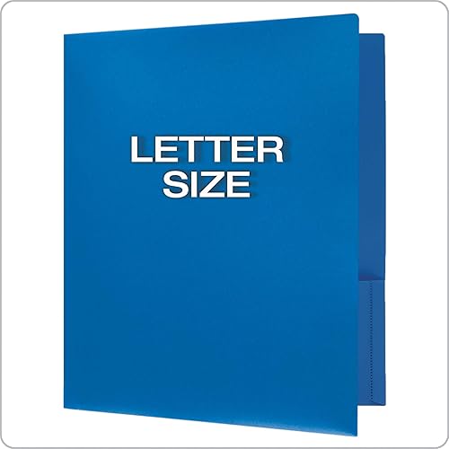 Miniatura 5 de Oxford - Carpetas de 2 bolsillos, cartera de plástico resistente, carpeta para la escuela y la oficina, organizador de papel de 2 bolsillos, tamaño