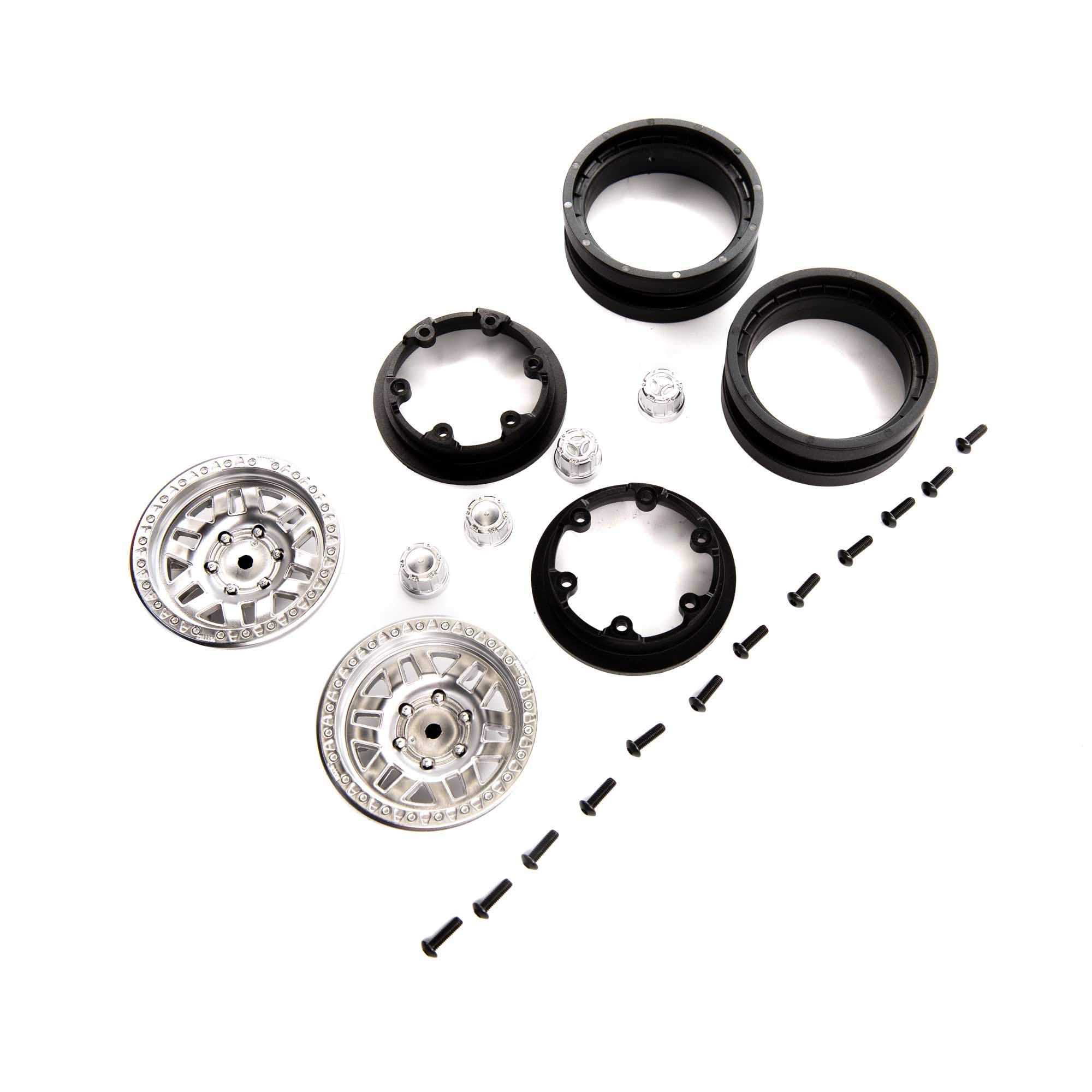 Amazon.com: Axial 1.9 KMC Machete Beadlock Wheels, Satin (2