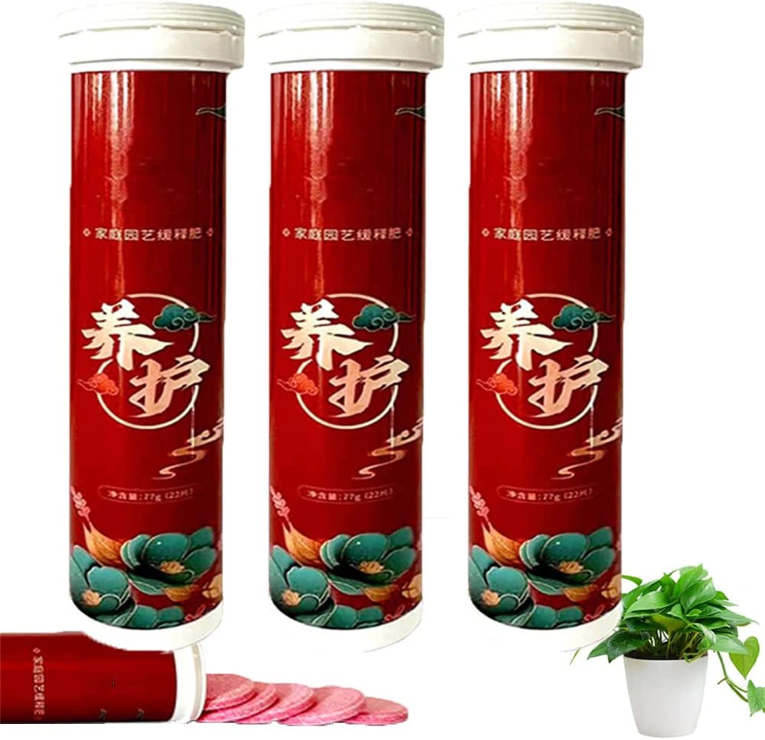 Home Gardening Universal Slow-Release Tablet Organic Fertilizer,Bone Meal Fertilizer Organic for Plants,Concentrated All-Purpose Fertilizer Ease Plant Food (3 Pcs)