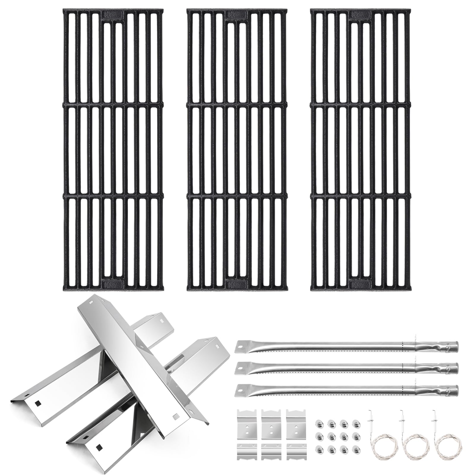 Plaques chauffantes et grilles en fonte pour rénover le brûleur de votre barbecue