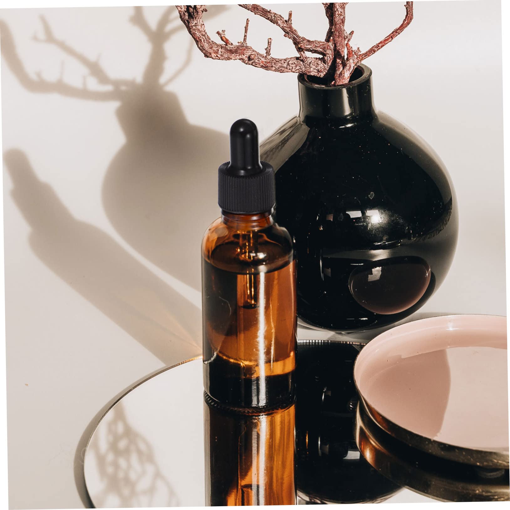 40 botellas de vidrio para aceites esenciales, botellas de líquido cosmético, frasco cuentagotas de vidrio, cuentagotas vacías, de de cutícula, de líquido de