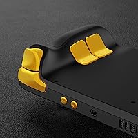 Vista 5 de eXtremeRate Juego completo de botones de repuesto de oro cromado para cubierta de vapor, parachoques ABXY D-pad personalizado para parachoques ABXY