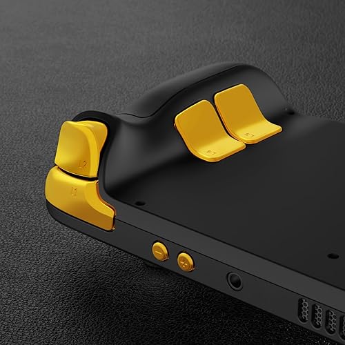 Miniatura 5 de eXtremeRate Juego completo de botones de repuesto de oro cromado para cubierta de vapor, parachoques ABXY D-pad personalizado para parachoques ABXY