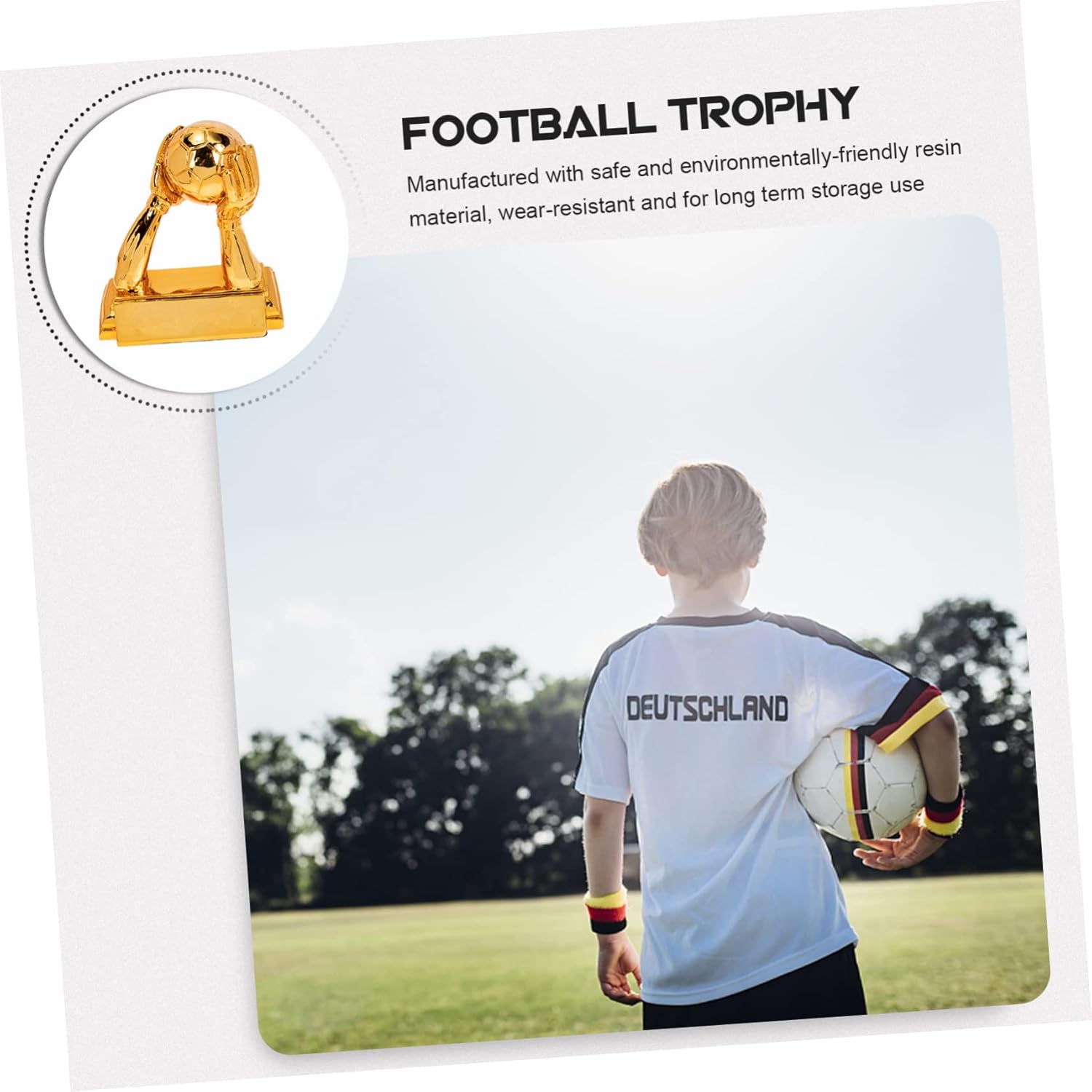 Goalkeeper Trophy 'Gloves Trophy Soccer' for Soccer Game Competition Prize
