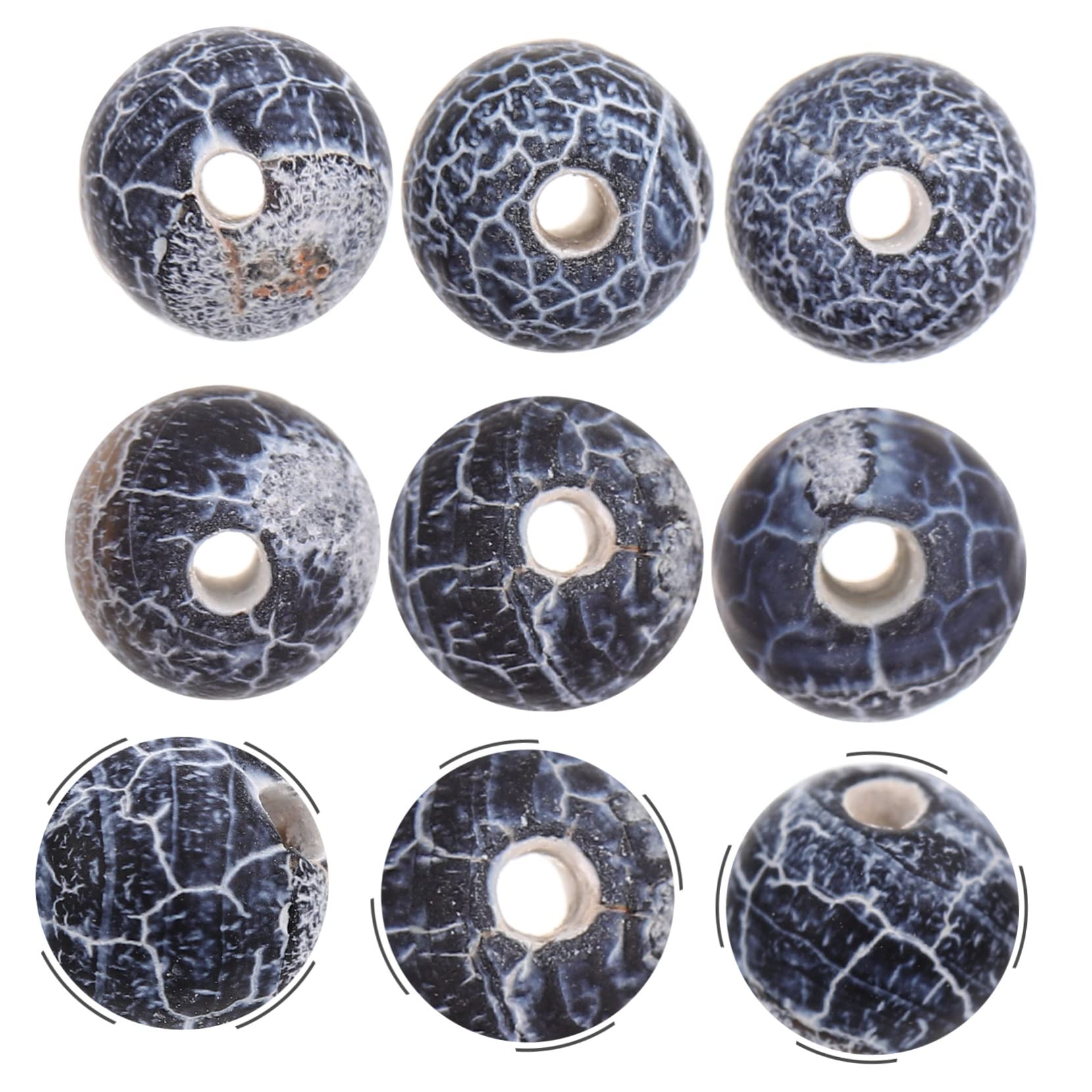 NUOBESTY 4pezzi Perline Agata Smerigliata Per Creazioni Di Bigiotteria Fai Da Te Perline Decorative Per Collane e Braccialetti Materiale Di Alta Qualità Per Artigianato Creativo