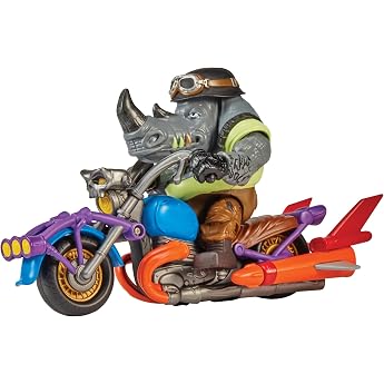 Teenage Mutant Ninja Turtles 83447 Mutant Mayhem Chopper Cycle with Exclusive Rocksteady Figure Boys from 4 to 7 Years and TM