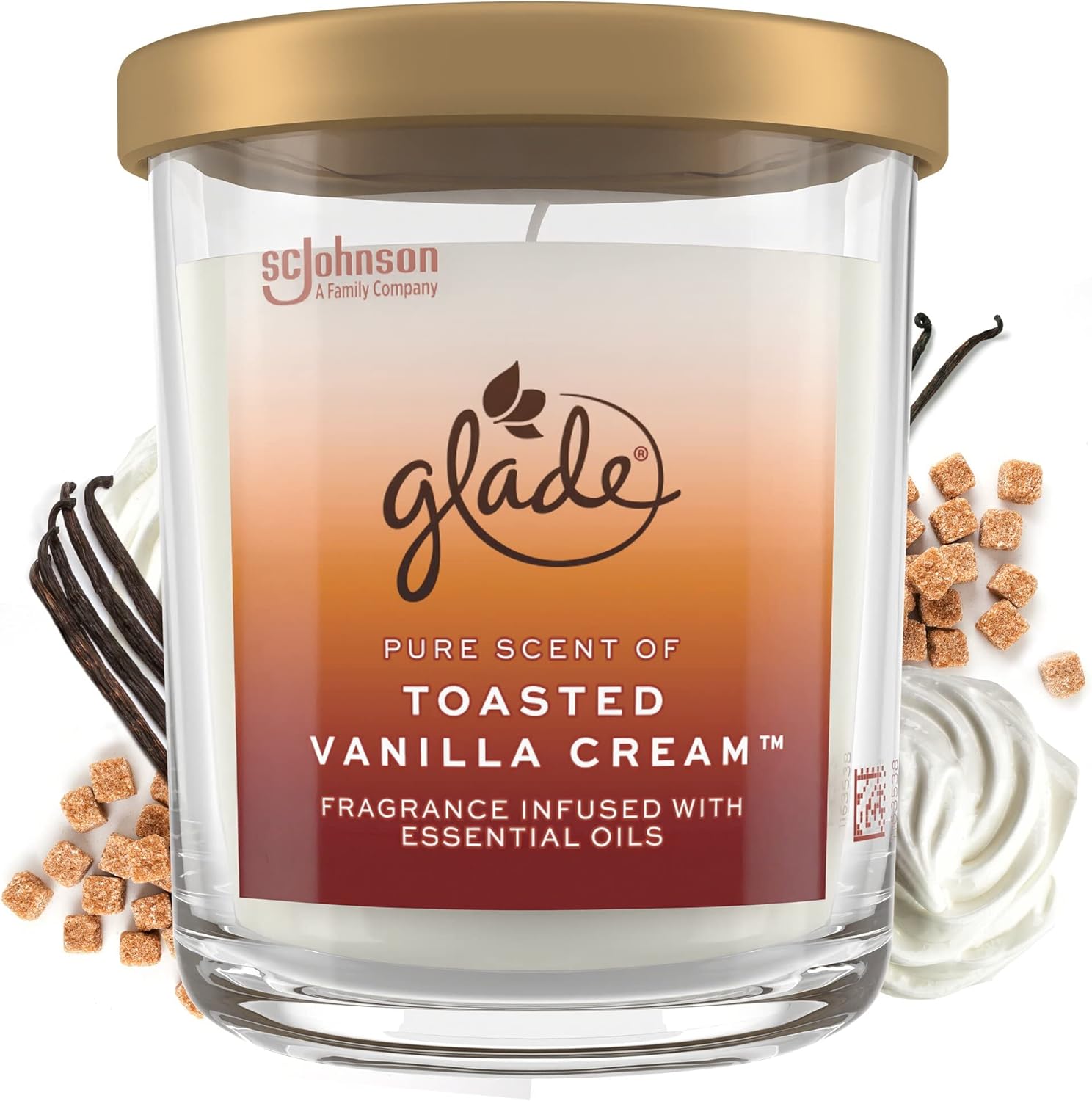 Glade Candle Jar, Large Candle Infused with Essential Oils