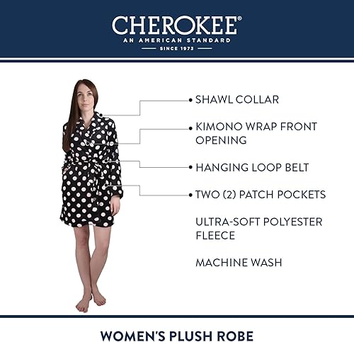 Miniatura 6 de Cherokee - Bata para dormir de poliéster de felpa para mujer