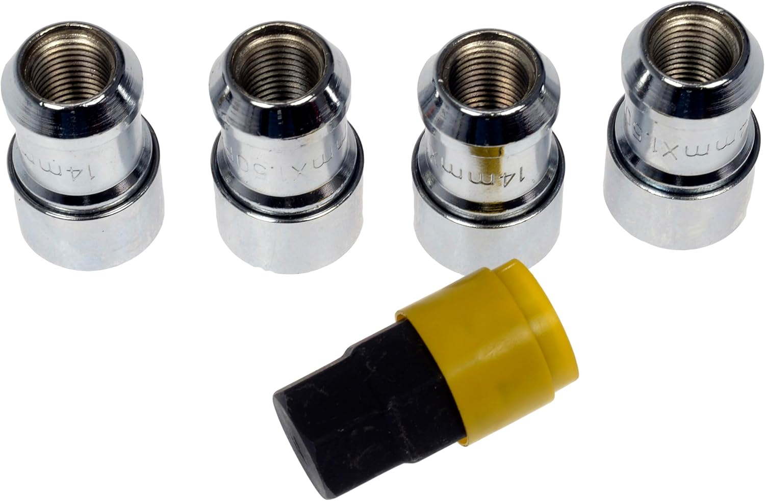 Dorman 712-680 M14-1.50 Deep Wheel Lock Set (4 Locks & 1 Key) Compatible with Select Models