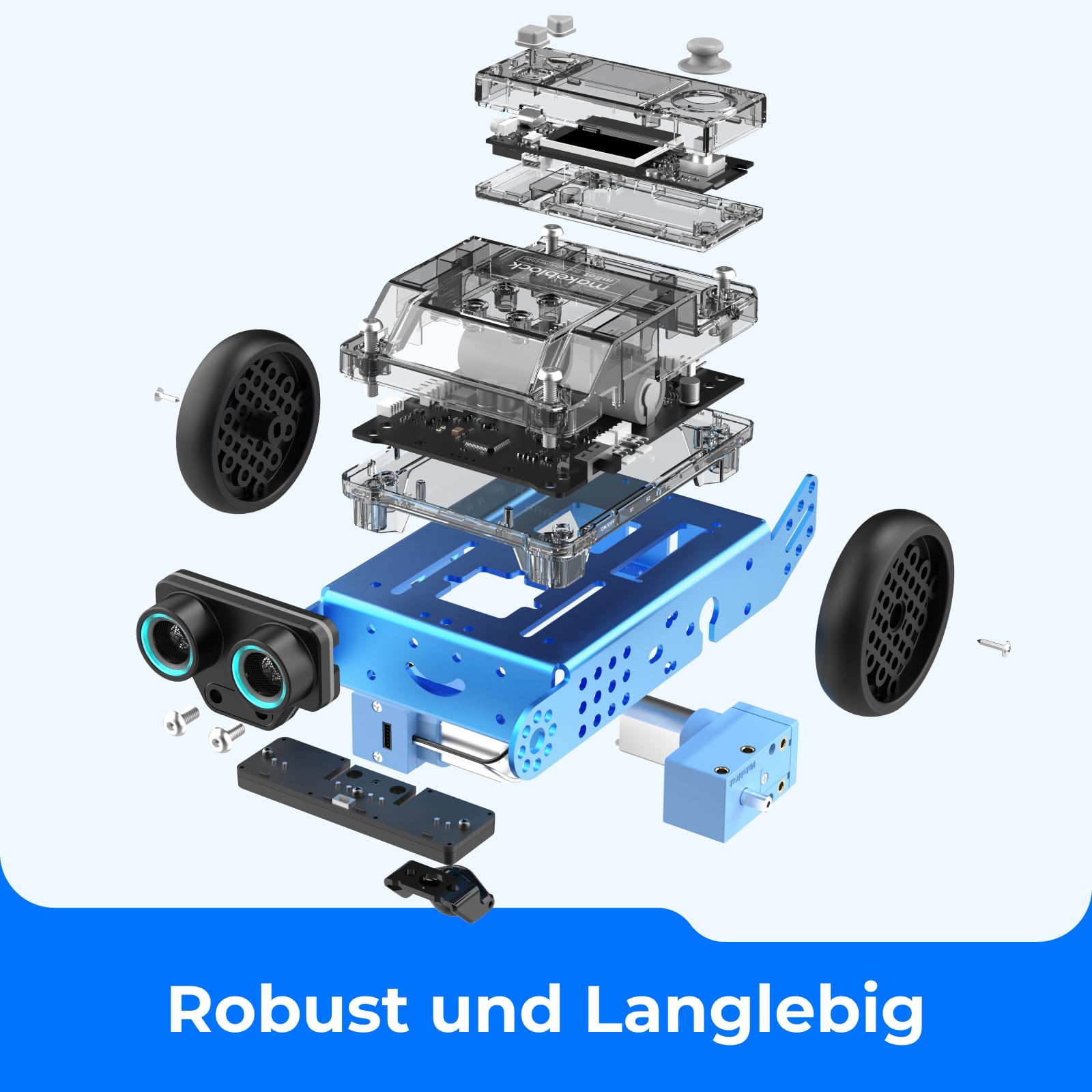 Makeblock mBot 2 Programmierbarer Roboter für Kinder ab 8 Jahren,Roboter Spielzeug mit WiFi, kompatibel mit Scratch und Python, intelligenter STEM Bausatz als Geschenk