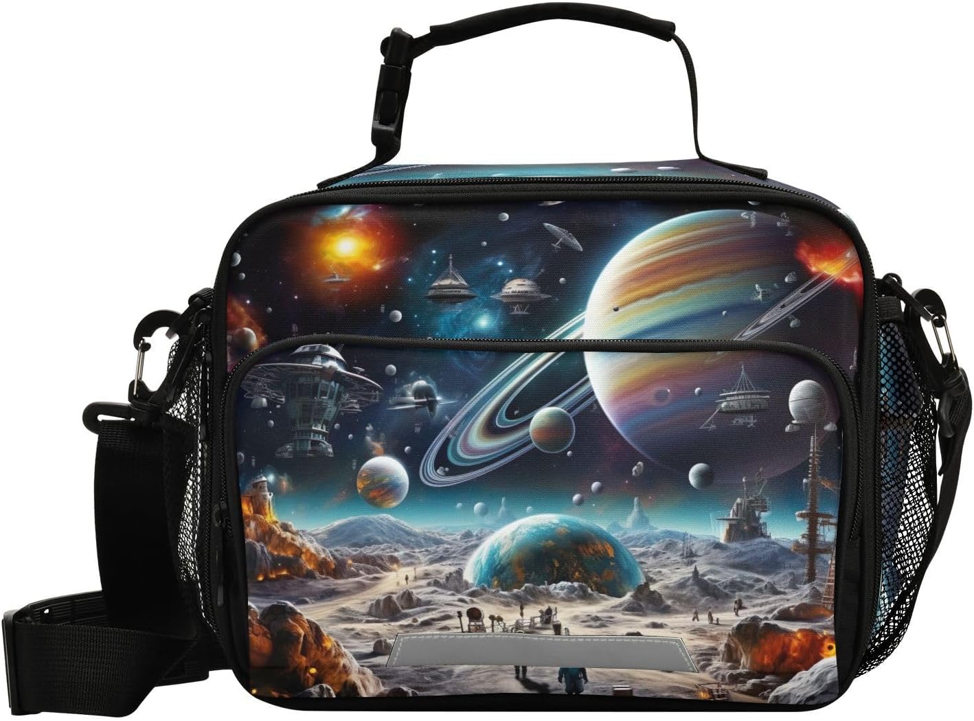 Fox Maple Leaves Kids Lunch Box Insulated Lunch Bags Cooler Tote Bag with Removable Shoulder Strap for Boy Girl Student 20848305