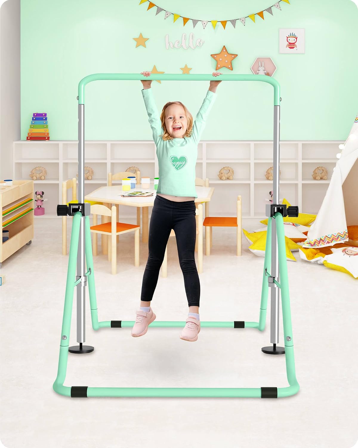 Buy GVOLO Gymnastics Bars Kids Expandable Training Bar Adjustable ...
