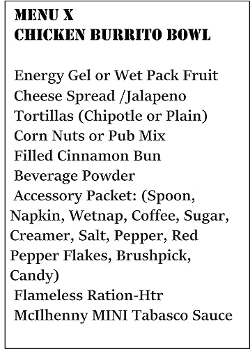 Miniatura 52 de MRE Z-Ration (Zombie MRE) - Comidas personalizadas listas para comer (MENU S - Rebanada de pizza de queso)