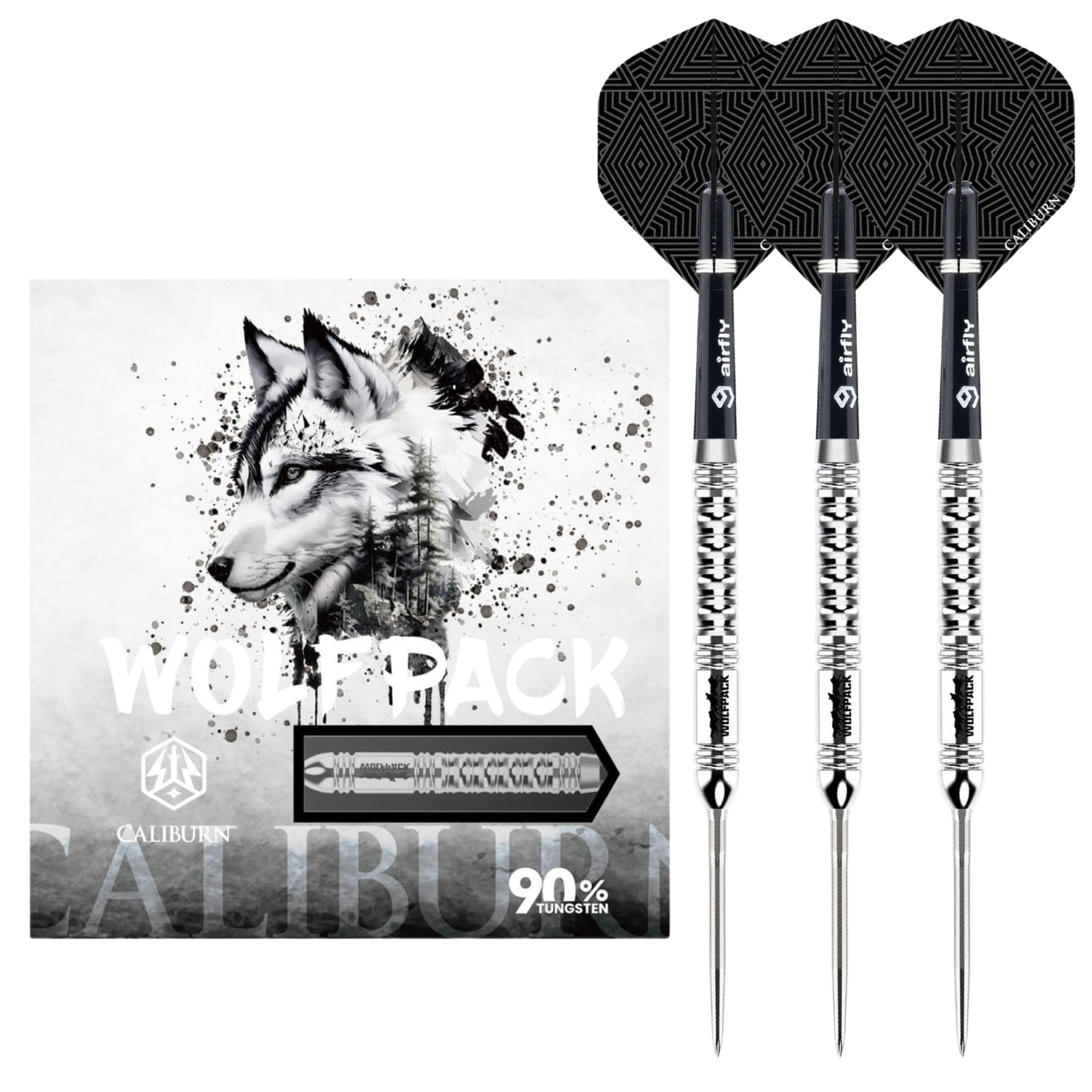 Caliburn | Wolfpack Darts | Steel Tip | 90% Tungsten | W1 | 23g.