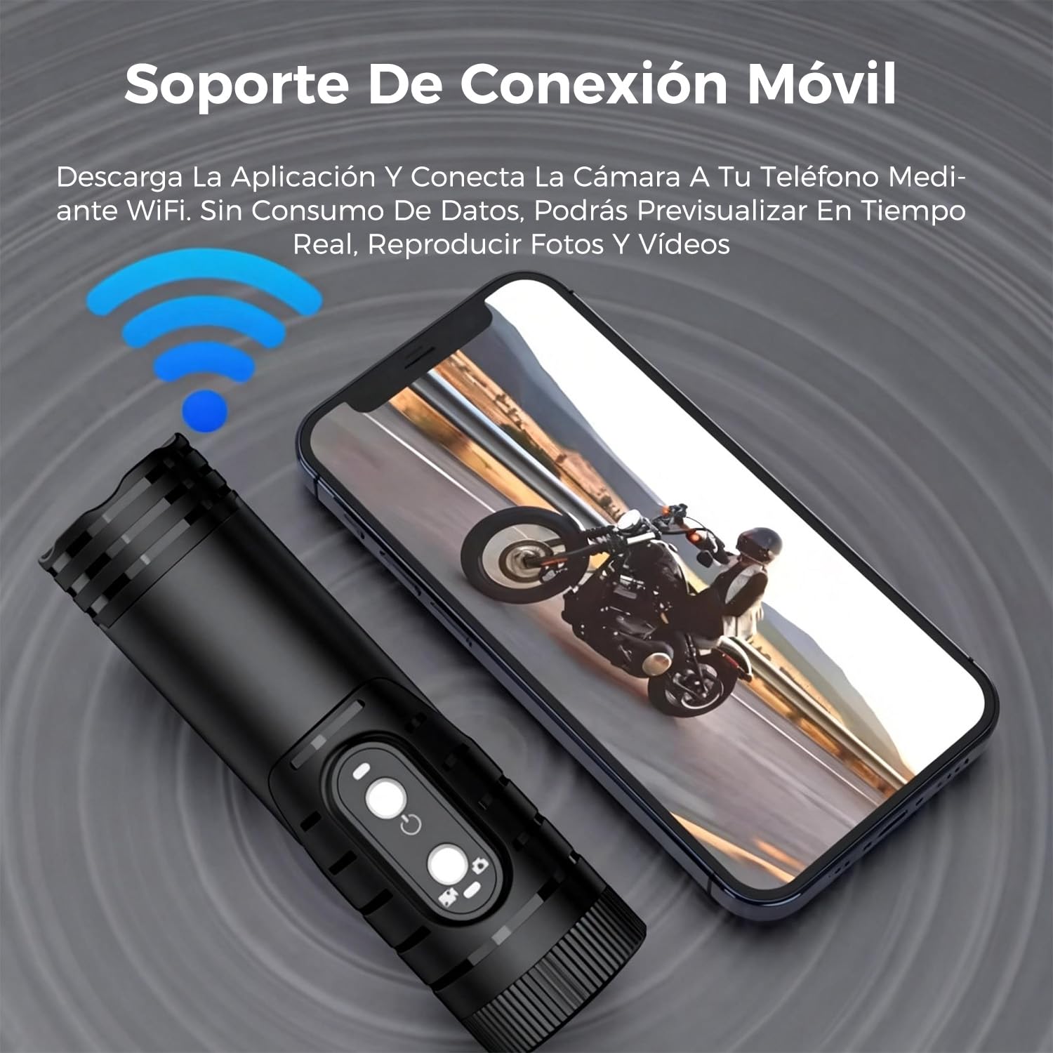 Zeerkeer Dashcam para Moto con Soporte para Casco y Manillar, 1080P Cámara de Casco Impermeable, Gran Angular de 120°, Grabadora de Esquí con Estabilización EIS, Grabación en Bucle, Batería de 3 horas