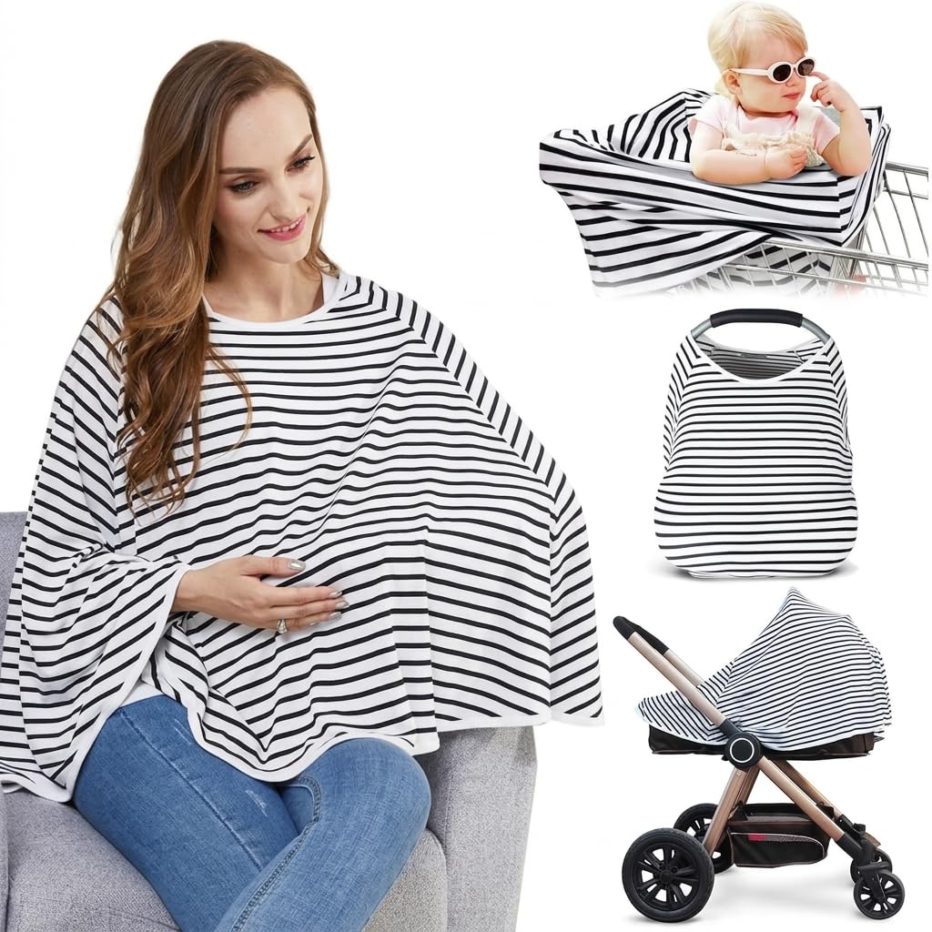 Nipple Shield for Breastfeeding New Born, Soft Feeding Covers | for Nursing Mom Breathable Fabric, 360° Privacy Protection, Multifunctional for Newborn Feeding and Daily Outdoor Use-image-6