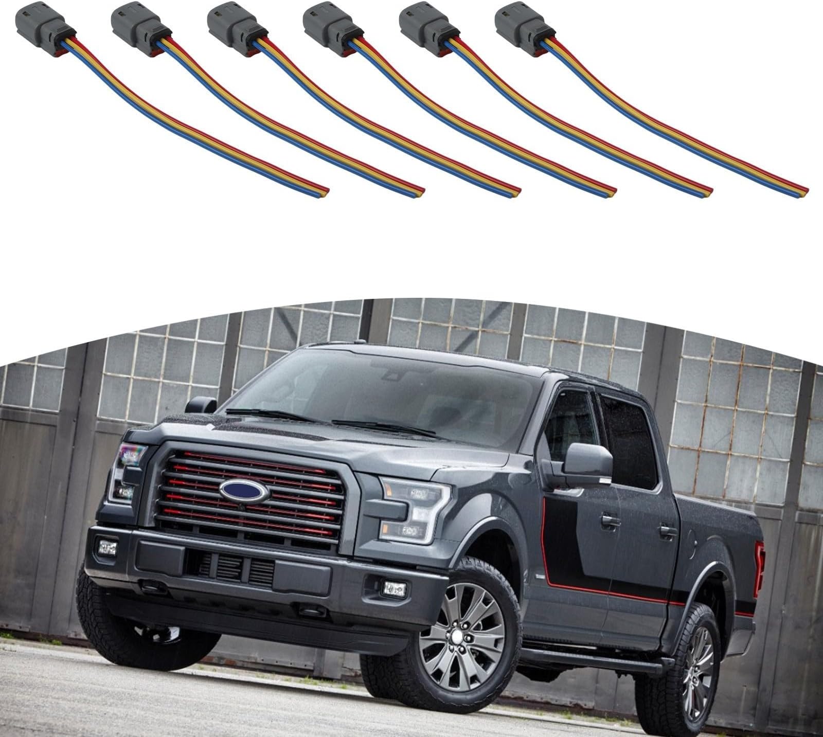6-Pack Ignition Coil Connector Harness, for for Ford 2011-2016, Expedition 2015-2017, Explorer 2013-2019, UF-646 2505-484814
