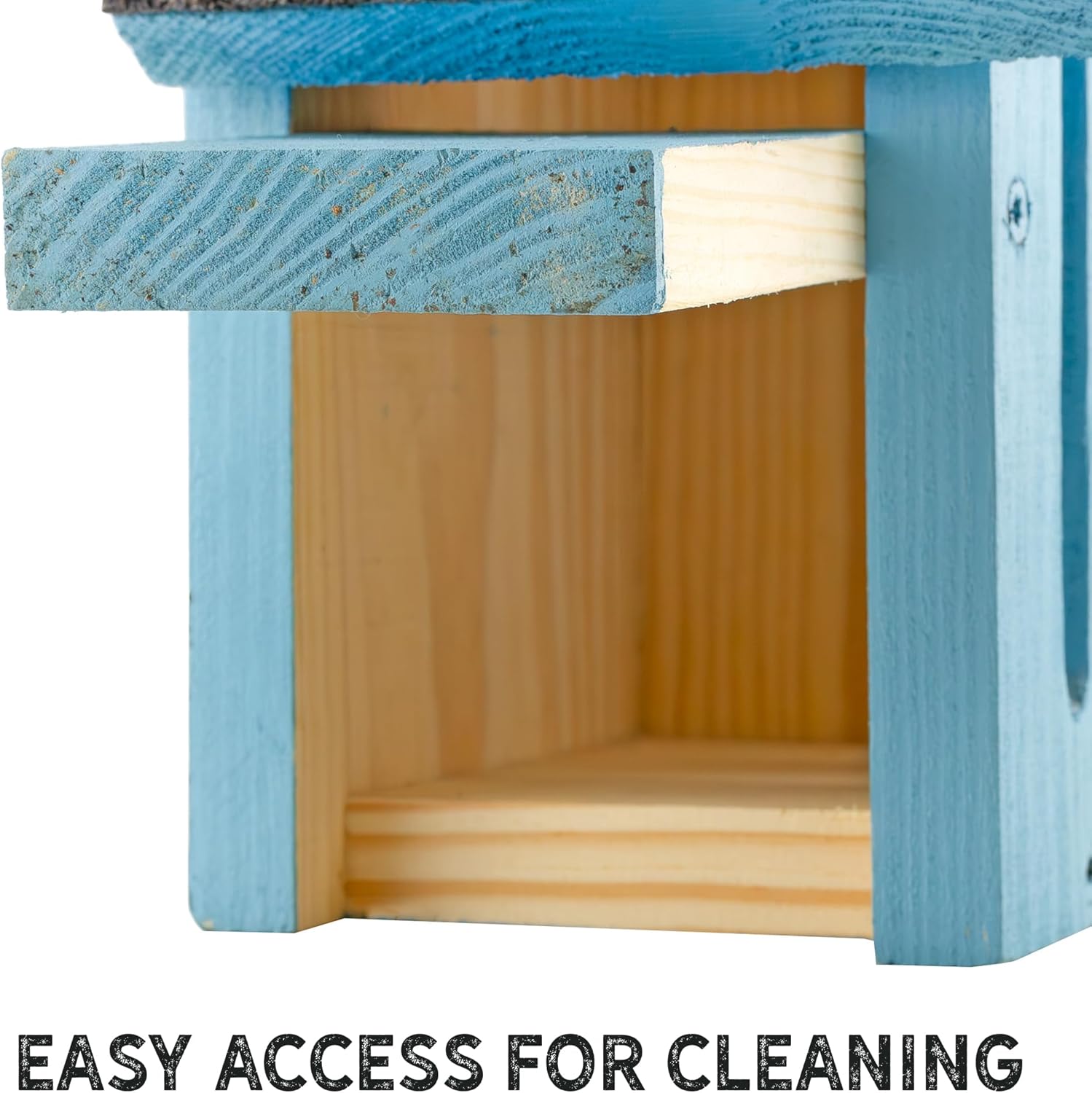 Blue Wood Butterfly House, Handmade Butterfly Habitat and Ideal Pollinator House for Garden Décor, Made in Kentucky