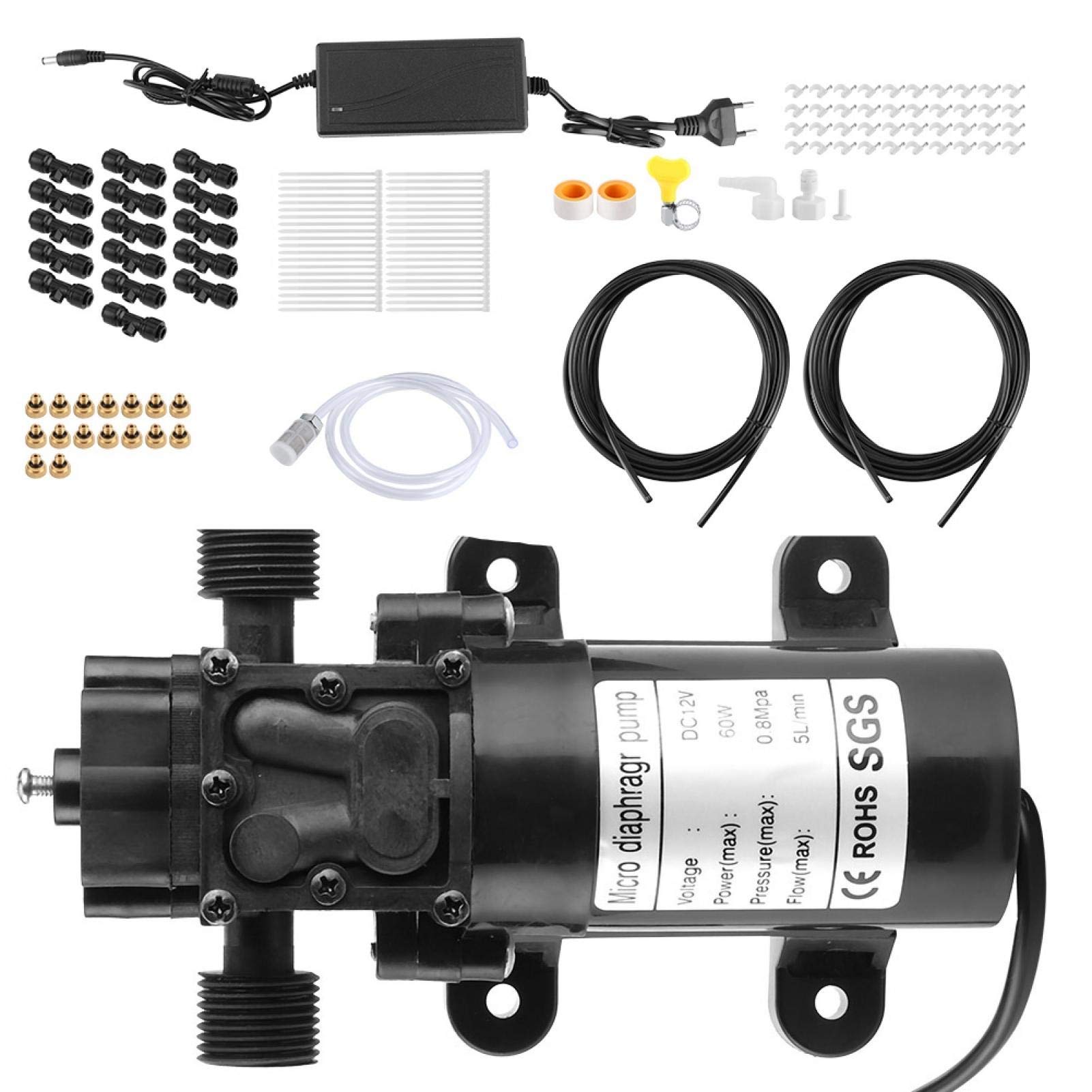 Sistema di nebulizzazione, Sistema di raffreddamento a spruzzo Ugelli Sistema di nebulizzazione Raffreddamento Kit sistema di irrigazione Accessori da giardino Nebulizzatori per terrazze