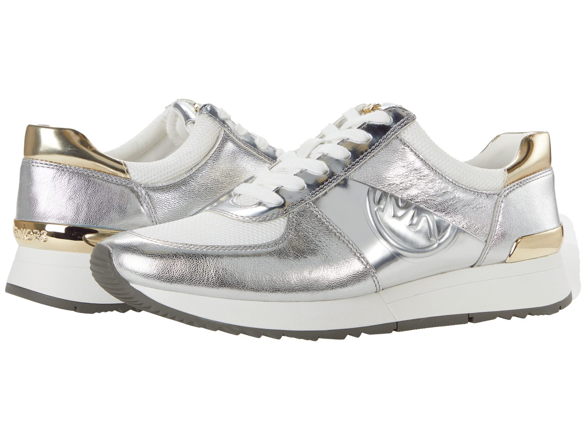 Michael Kors Allie Trainer Silver Pale Gold M Desertcart