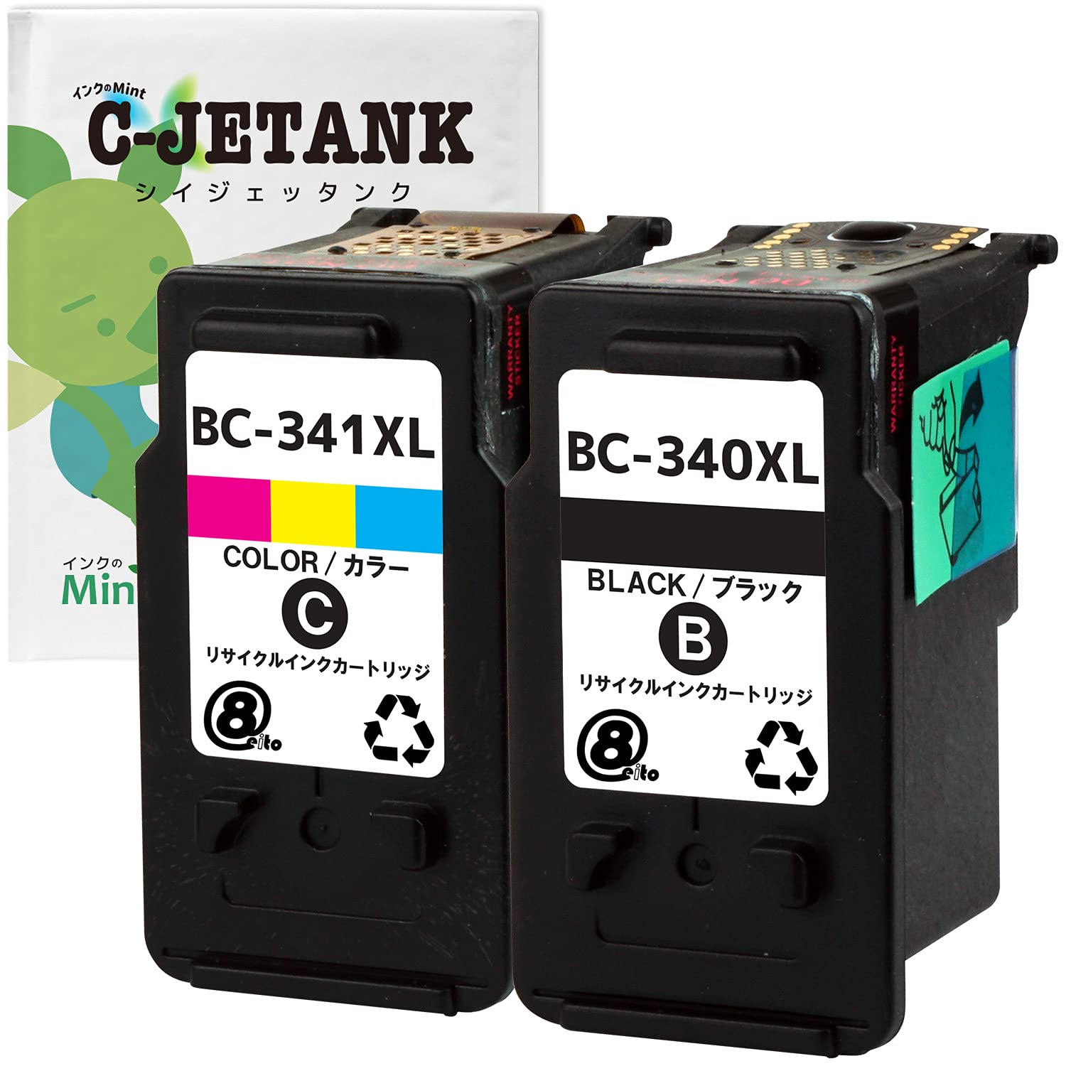 Amazon.co.jp: C-JETANK 再生品 インクカートリッジ BC-340XL BC-341XL